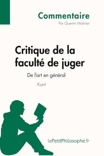 Critique de la faculté de juger de Kant - de l'art en général