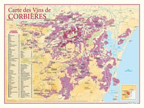 Carte des vins de Corbières