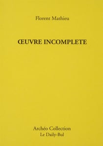 Oeuvre incomplète