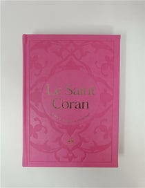 Le Saint Coran - édition bilingue français/arabe ; rose ; arc-en-ciel