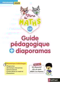 Vivre les maths : CE1 - Guide pédagogique + diaporamas (édition 2025)