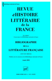 RHLF 2011, Bibliographie 2010