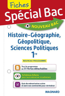 Spécial bac : fiches histoire-géo, géopolitique, sciences po - 1re (édition 2019)