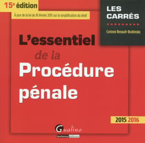L'essentiel de la procédure pénale 2015-2016