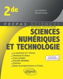 Sciences numériques et technologie - 2de - nouveaux programmes
