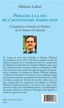 Prélude à la fin de l'occupation marocaine - compilation d'articles et d'études sur la Sahara occident