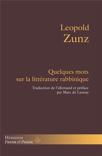Quelques mots sur la litterature rabbinique