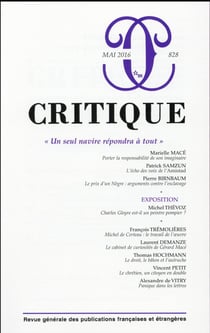 Revue Critique n.828 : "un seul navire répondra à tout"