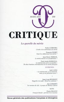 Revue Critique n.898 : La Querelle du mérite