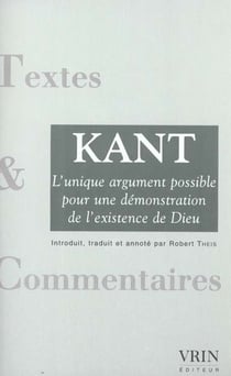 L'unique argument possible d'une démonstration de l'existence de Dieu