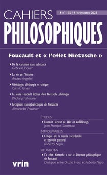 Cahiers philosophiques n.175 : Foucault et « l'effet Nietzsche »