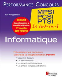 PERFORMANCE CONCOURS : informatique 1re année (MPSI, PCSI, PTSI)