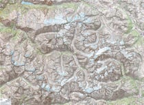 Poster Massif Des Ecrins Plastifie 1/25.000  137X100 Cm