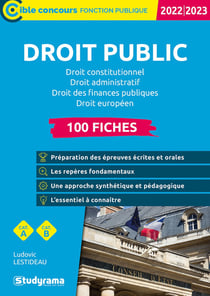 Droit public : 100 fiches - droit constitutionnel, droit administratif, droit des finances publiques (édition 2022/2023)