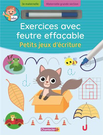 Exercices avec feutre effaçable : petits jeux d'écriture