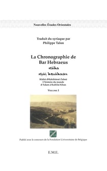 La chronographie de Bar Hebraeus Tome 1