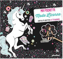 Ma pochette mode licorne - cartes à gratter et à colorier
