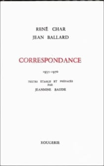 Correspondance avec jean ballard 1935-1970