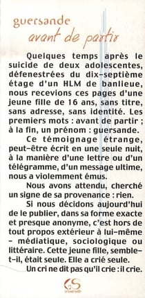 Avant de partir