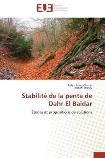 Stabilité de la pente de Dahr El Baidar - études et propositions de solution