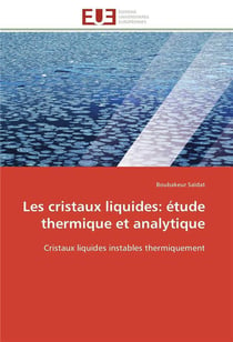 Les cristaux liquides: etude thermique et analytique