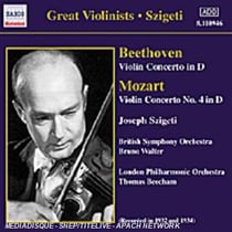 Mozart : Concerto Pour Violon N 4 K218 - Beethoven : Concerto Pour Violon Op.61