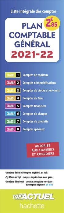 Plan comptable général - liste intégrale des comptes (édition 2021/2022)