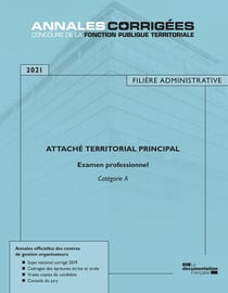 Attaché territorial principal 2021 - examen professionnel - catégorie A