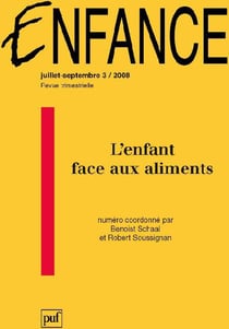 Revue enfance n.3 : 2008 - l'enfant face aux aliments