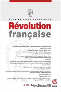 Annales historiques de la révolution française n.418 : Varia