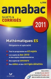 Annabac sujets & corrigés Tome 10 : mathématiques - terminale ES