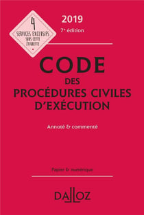 CODE DES PROCEDURES CIVILES D'EXECUTION 2019