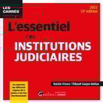L'essentiel des institutions judiciaires : un panorama des différents organes de la justice et de leur fonctionnement (13e édition)