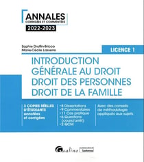Introduction générale au droit et droit des personnes et de la famille - L1 (6e édition)