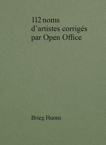 112 noms d'artistes corrigés par Open Office