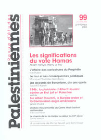 REVUE D'ETUDES PALESTINIENNES n.99 : les significations du vote Hamas