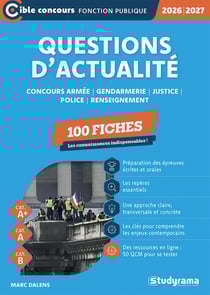 Questions d'actualité - Police, gendarmerie, armée, justice, renseignement - 100 fiches (Catégories A+, A et B) (édition 2026/2027)