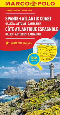 COTE ATLANTIQUE ESPAGNOLE : GALICE, ASTURIES, CANTABRIE 1 : 300 000