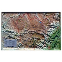 Carte en relief de la Lozère