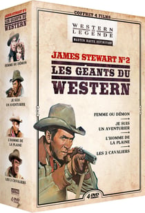 James Stewart n°2 - Les Géants du Western : Femme ou démon + Je suis un aventurier + L'Homme de la plaine + Les 2 cavaliers