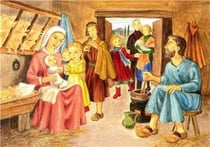 Cartes de voeux noel en famille - lot de 6 cartes avec enveloppes