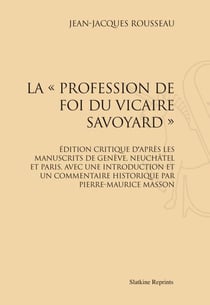 La profession de foi du vicaire savoyard