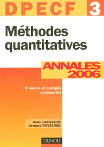 Dpecf 3 - methode quantitative - annales corrigees 2006