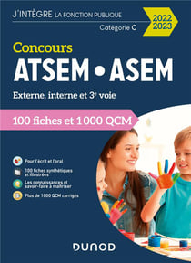 Concours ATSEM/ASEM : 100 fiches et 1 000 QCM (édition 2022/2023)