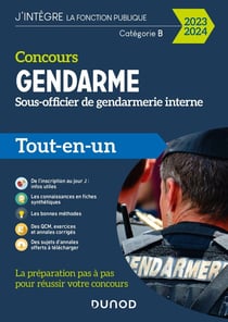 Concours gendarme : sous-officier de gendarmerie interne (édition 2023/2024)