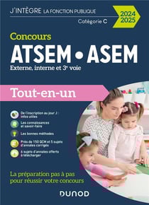 Concours ATSEM ASEM - Externe, interne et 3e voie - Catégorie C - Tout-en-un (édition 2024/2025)