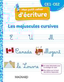 Mon petit cahier d?écriture : CE1 / CE2 : les majuscules cursives - cahier (édition 2022)