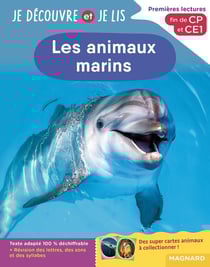 Je découvre et je lis : CP et CE1 : les animaux marins - premières lectures, premières découvertes