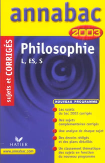 Annabac - philosophie - terminale l es s - sujets et corriges