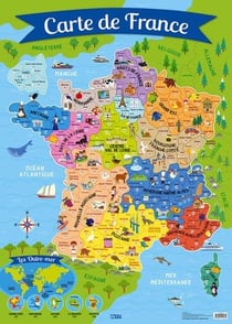Poster carte de France